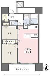 パークタワー川口本町 2LDKの間取図画像