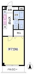 PleasantSURUGA 1Kの間取図画像