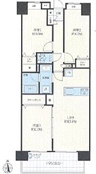 日神パレステージ東川口ヒルパーク 3LDKの間取図画像