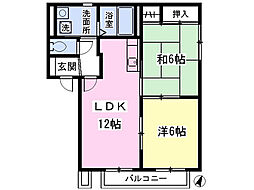 ヴェルフォレスタ1 2LDKの間取図画像