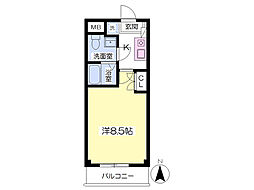 エミネックス与野1 1Kの間取図画像