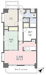 岡安ビル 9階2SLDKの間取り