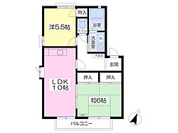 エミナール2 2LDKの間取図画像
