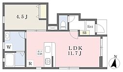 LiveleFine吉川中央 1LDKの間取図画像