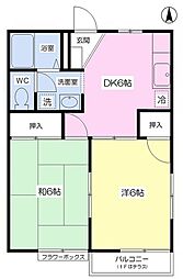 ロマンチックシュトラーベ 2DKの間取図画像