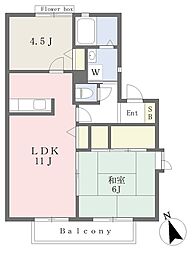 エントピア彩 2LDKの間取図画像