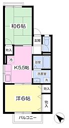 エミグラントB 2Kの間取図画像