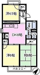 ローレルハイツ 3DKの間取図画像