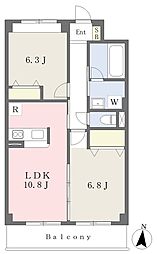 エスポワール2 2LDKの間取図画像