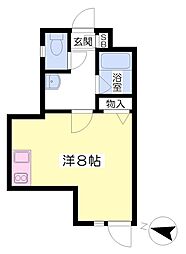 YNK ワンルームの間取図画像