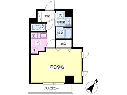 N.ボナール 1Kの間取図画像