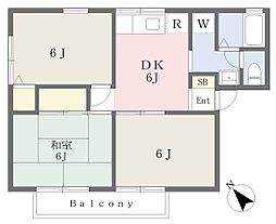 プルミエール 3DKの間取図画像