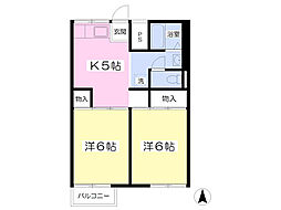 たちばなハイツ 2Kの間取図画像