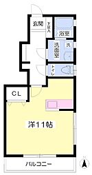 ヴィラコートK&N ワンルームの間取図画像