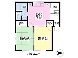 メゾン英 2DKの間取図画像