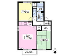 ウイングバード 2LDKの間取図画像