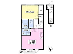 ウィンウッド河原町 1LDKの間取図画像