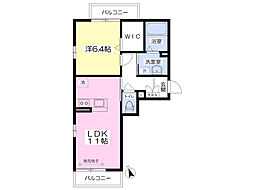 ロハス田園中央1st 1LDKの間取図画像