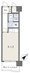 朝日プラザ五橋-2 ワンルームの間取図画像