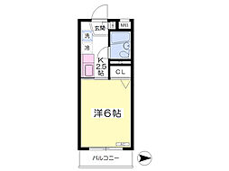 渡辺ハイツ 1Kの間取図画像