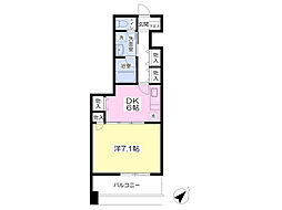 ＣＲＥＡＴＥ八乙女中央 2階1DKの間取り