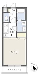 フローラル泉 ワンルームの間取図画像