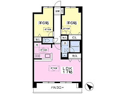 ルネス.K2 2LDKの間取図画像