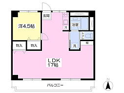 Casa442 1LDKの間取図画像