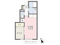 ボヌールクロレ 1LDKの間取図画像