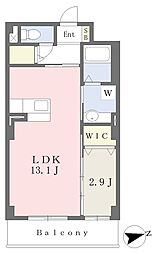 グラディート大沢川原 1LDKの間取図画像