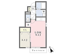 ボヌールクロレ 1LDKの間取図画像