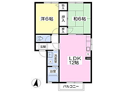 ウィルコート桜台 2LDKの間取図画像