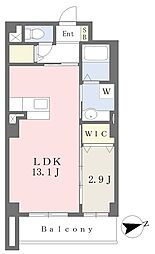 グラディート大沢川原 1LDKの間取図画像