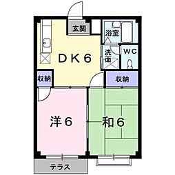 チェリーコーポ 2DKの間取図画像
