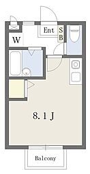 パレスサザンクロスIB棟 ワンルームの間取図画像