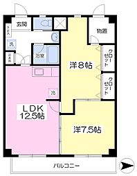 エルム渡利 2LDKの間取図画像