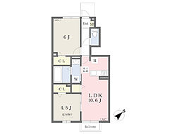 セイジュ・B 2LDKの間取図画像