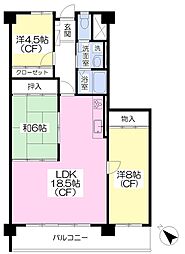 ウィンベルコーラス福島 3LDKの間取図画像