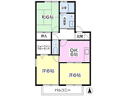 ショーリン参番館 3DKの間取図画像