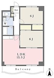 DOMガーデン 2LDKの間取図画像