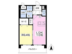 ユニティージュルナール 1LDKの間取図画像