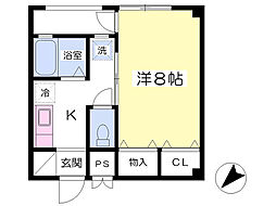 ニッカン103 1Kの間取図画像
