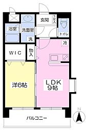 ユニティープラスパー2 1LDKの間取図画像