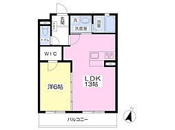 サザンパレス 1LDKの間取図画像