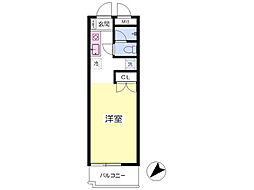 メゾンセレナーデ ワンルームの間取図画像