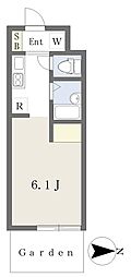 grandefleur ワンルームの間取図画像