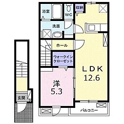 サンライズTYB 1LDKの間取図画像
