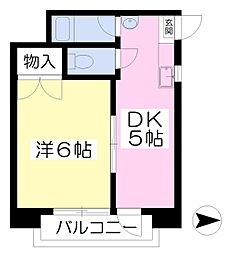 オックスフォードサーカスOJOKA 1DKの間取図画像