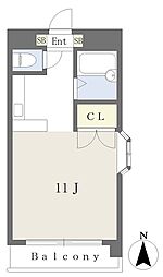 ポルテ鈴村 ワンルームの間取図画像