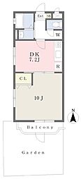 ヴィオラ 1DKの間取図画像